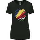 Torn Seychelles Flag Seychellois Day Football Womens Wider Cut T-Shirt Black