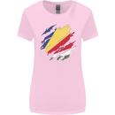 Torn Seychelles Flag Seychellois Day Football Womens Wider Cut T-Shirt Light Pink