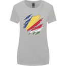 Torn Seychelles Flag Seychellois Day Football Womens Wider Cut T-Shirt Sports Grey