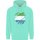 Torn Sierra Leone Flag Leonian Day Football Childrens Kids Hoodie Peppermint
