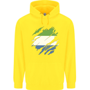 Torn Sierra Leone Flag Leonian Day Football Childrens Kids Hoodie Yellow