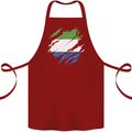 Torn Sierra Leone Flag Leonian Day Football Cotton Apron 100% Organic Maroon