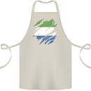 Torn Sierra Leone Flag Leonian Day Football Cotton Apron 100% Organic Natural