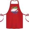 Torn Sierra Leone Flag Leonian Day Football Cotton Apron 100% Organic Red