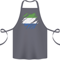 Torn Sierra Leone Flag Leonian Day Football Cotton Apron 100% Organic Steel