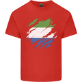 Torn Sierra Leone Flag Leonian Day Football Mens Cotton T-Shirt Tee Top Red