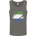Torn Sierra Leone Flag Leonian Day Football Mens Vest Tank Top Charcoal