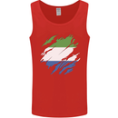Torn Sierra Leone Flag Leonian Day Football Mens Vest Tank Top Red