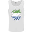 Torn Sierra Leone Flag Leonian Day Football Mens Vest Tank Top White