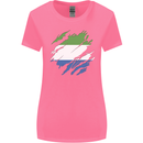 Torn Sierra Leone Flag Leonian Day Football Womens Wider Cut T-Shirt Azalea