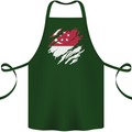 Torn Singapore Flag Singaporean Day Football Cotton Apron 100% Organic Forest Green