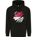 Torn Singapore Flag Singaporean Day Football Mens 80% Cotton Hoodie Black