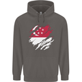 Torn Singapore Flag Singaporean Day Football Mens 80% Cotton Hoodie Charcoal