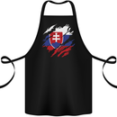Torn Slovakia Flag Slovakia Day Football Cotton Apron 100% Organic Black
