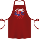 Torn Slovakia Flag Slovakia Day Football Cotton Apron 100% Organic Maroon