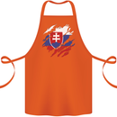 Torn Slovakia Flag Slovakia Day Football Cotton Apron 100% Organic Orange
