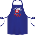 Torn Slovakia Flag Slovakia Day Football Cotton Apron 100% Organic Royal Blue