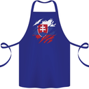 Torn Slovakia Flag Slovakia Day Football Cotton Apron 100% Organic Royal Blue