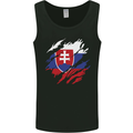 Torn Slovakia Flag Slovakia Day Football Mens Vest Tank Top Black