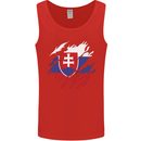 Torn Slovakia Flag Slovakia Day Football Mens Vest Tank Top Red