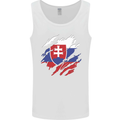 Torn Slovakia Flag Slovakia Day Football Mens Vest Tank Top White
