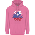 Torn Slovenia Flag Slovenian Day Football Childrens Kids Hoodie Azalea