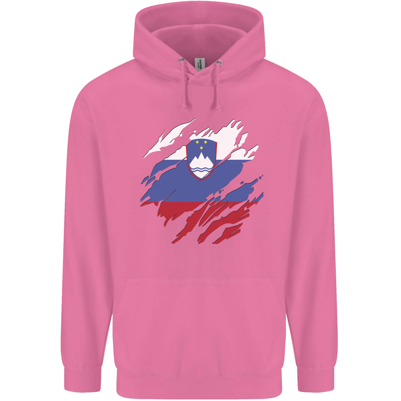 Torn Slovenia Flag Slovenian Day Football Childrens Kids Hoodie Azalea