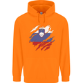 Torn Slovenia Flag Slovenian Day Football Childrens Kids Hoodie Orange