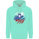 Torn Slovenia Flag Slovenian Day Football Childrens Kids Hoodie Peppermint