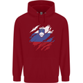 Torn Slovenia Flag Slovenian Day Football Childrens Kids Hoodie Red