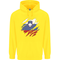 Torn Slovenia Flag Slovenian Day Football Childrens Kids Hoodie Yellow