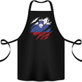 Torn Slovenia Flag Slovenian Day Football Cotton Apron 100% Organic Black