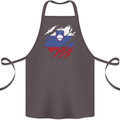 Torn Slovenia Flag Slovenian Day Football Cotton Apron 100% Organic Dark Grey