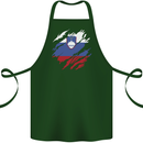 Torn Slovenia Flag Slovenian Day Football Cotton Apron 100% Organic Forest Green