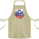 Torn Slovenia Flag Slovenian Day Football Cotton Apron 100% Organic Khaki