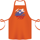 Torn Slovenia Flag Slovenian Day Football Cotton Apron 100% Organic Orange