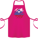 Torn Slovenia Flag Slovenian Day Football Cotton Apron 100% Organic Pink