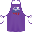 Torn Slovenia Flag Slovenian Day Football Cotton Apron 100% Organic Purple