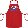 Torn Slovenia Flag Slovenian Day Football Cotton Apron 100% Organic Red