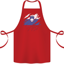 Torn Slovenia Flag Slovenian Day Football Cotton Apron 100% Organic Red