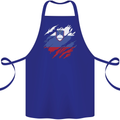 Torn Slovenia Flag Slovenian Day Football Cotton Apron 100% Organic Royal Blue