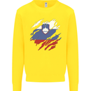 Torn Slovenia Flag Slovenian Day Football Kids Sweatshirt Jumper Yellow