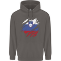 Torn Slovenia Flag Slovenian Day Football Mens 80% Cotton Hoodie Charcoal