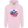 Torn Slovenia Flag Slovenian Day Football Mens 80% Cotton Hoodie Light Pink