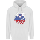 Torn Slovenia Flag Slovenian Day Football Mens 80% Cotton Hoodie White