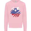 Torn Slovenia Flag Slovenian Day Football Mens Sweatshirt Jumper Light Pink
