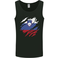 Torn Slovenia Flag Slovenian Day Football Mens Vest Tank Top Black