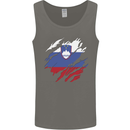 Torn Slovenia Flag Slovenian Day Football Mens Vest Tank Top Charcoal