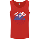 Torn Slovenia Flag Slovenian Day Football Mens Vest Tank Top Red