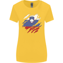 Torn Slovenia Flag Slovenian Day Football Womens Wider Cut T-Shirt Yellow